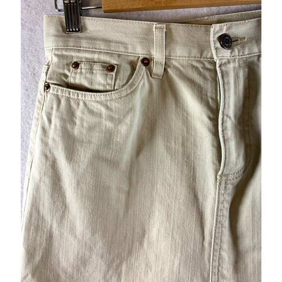 Vintage Old Navy Womens Off White Jean Skirt Sz 4 Preppy New England Coastal Y2K - Picture 5 of 13